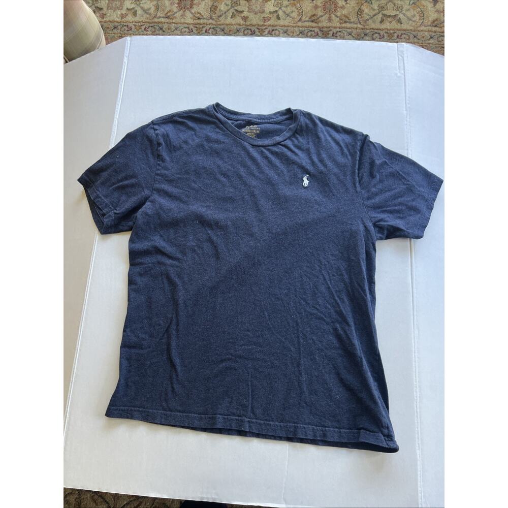 Polo RALPH LAUREN SHORT SLEEVED T-shirt XL Cotton Navy w White Horse